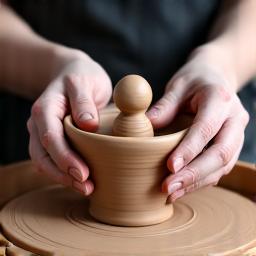 ワークショップの様子：陶芸